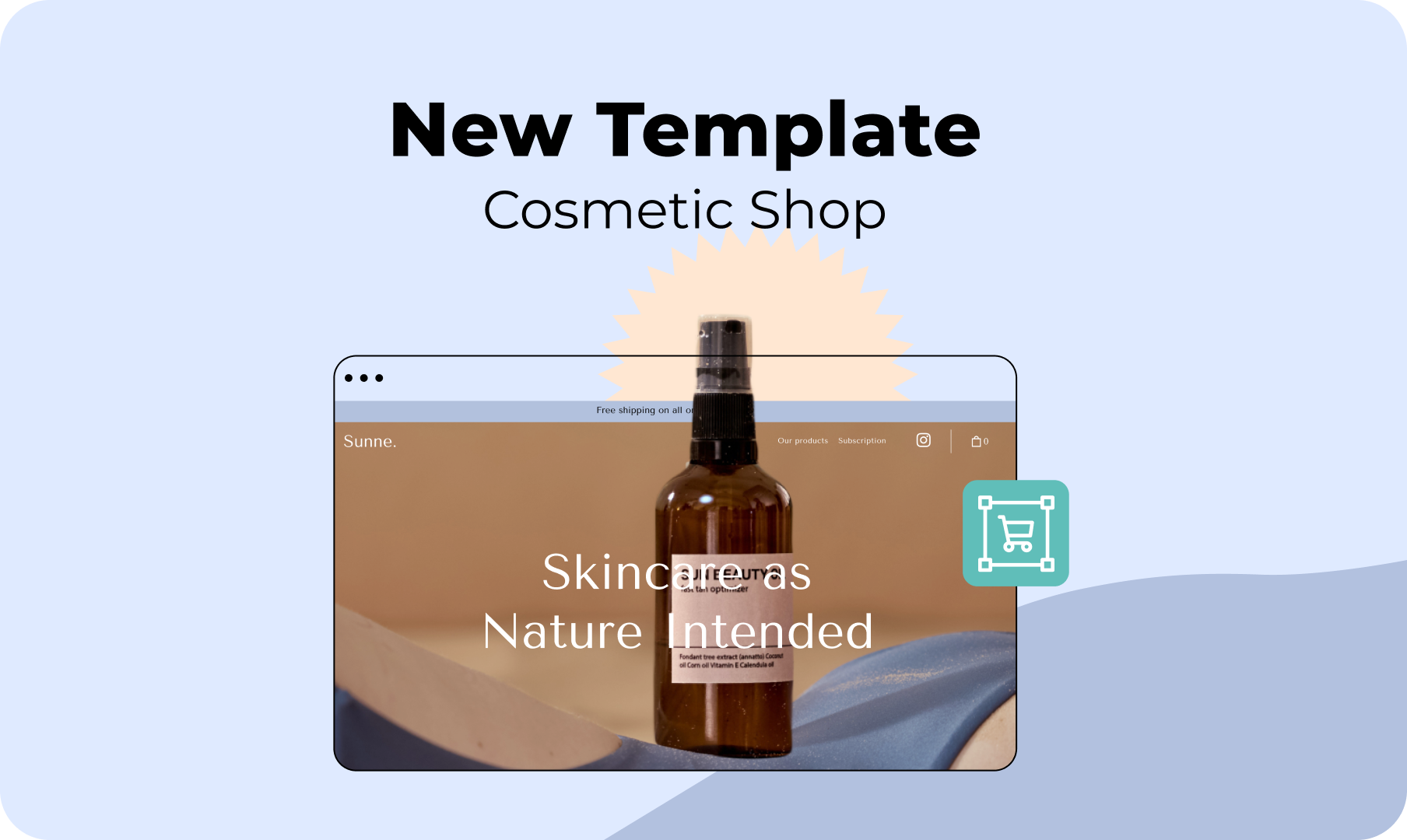 New Duda native store template: cosmetics shop