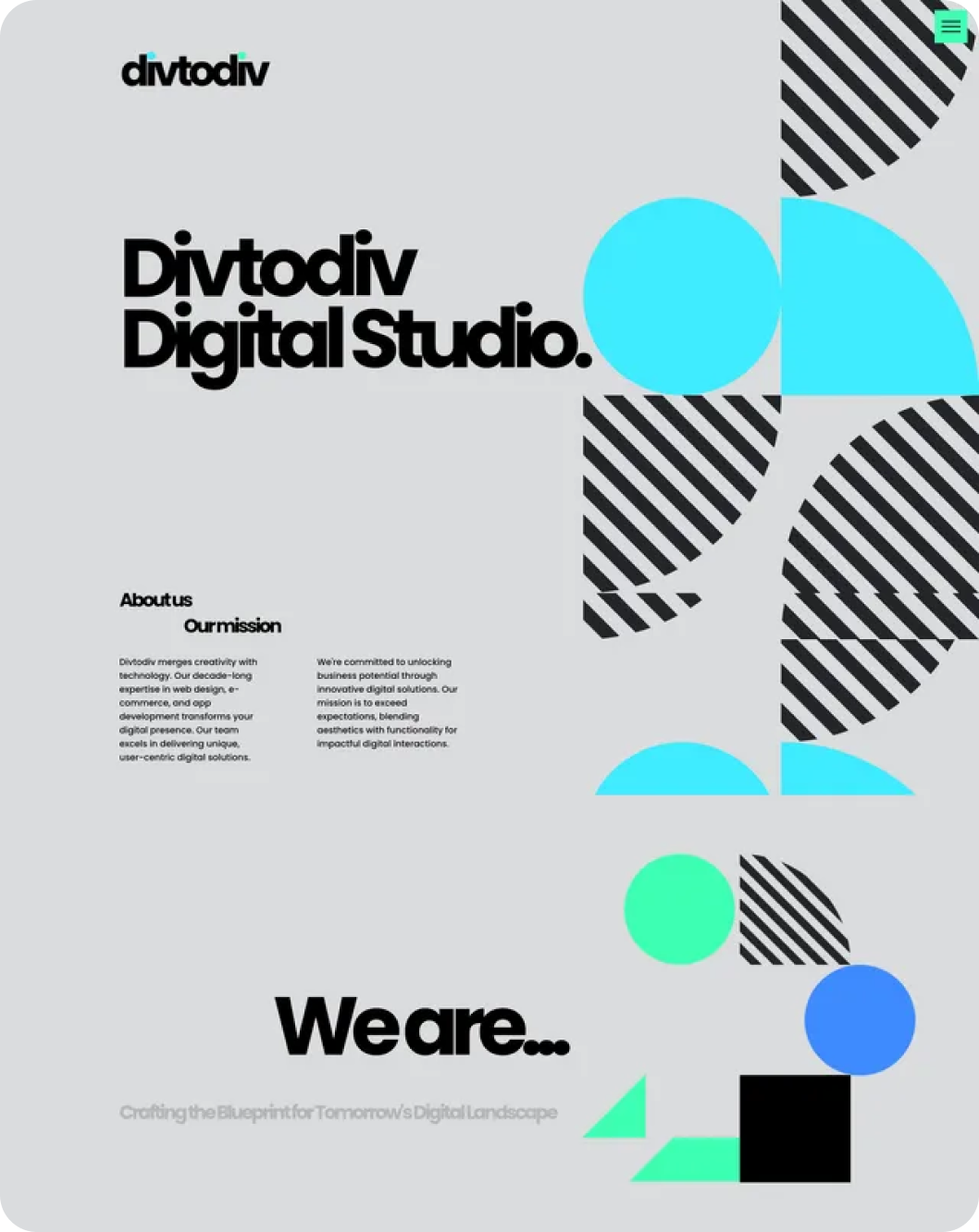 A poster for divtodiv digital studio says we are