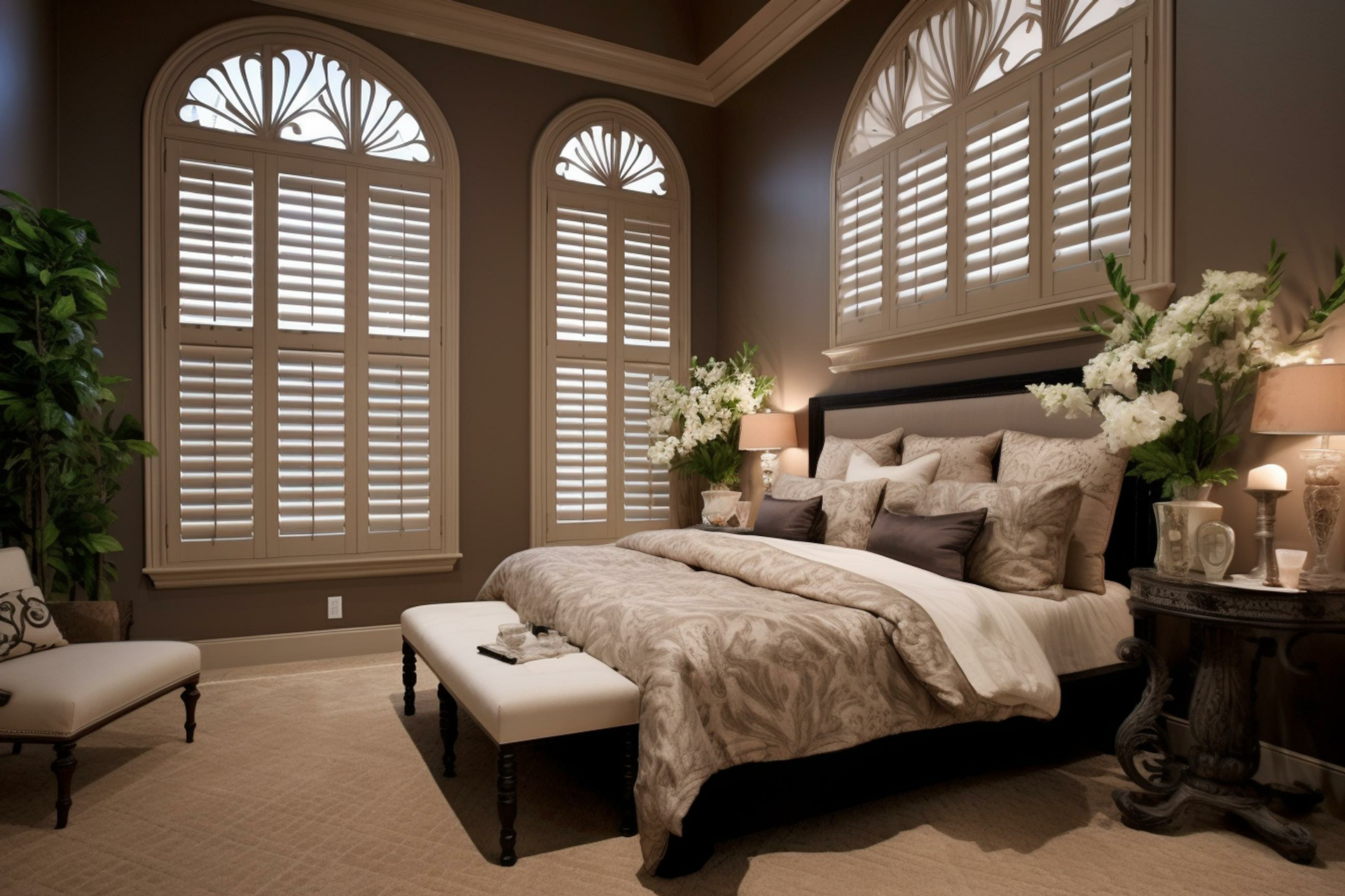 bedroom-with-plantation-shutters