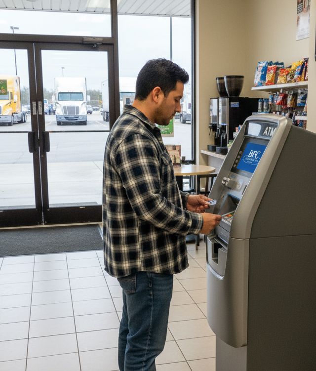 ATM placement inside a Memphis convenience store providing convenient cash access for customers