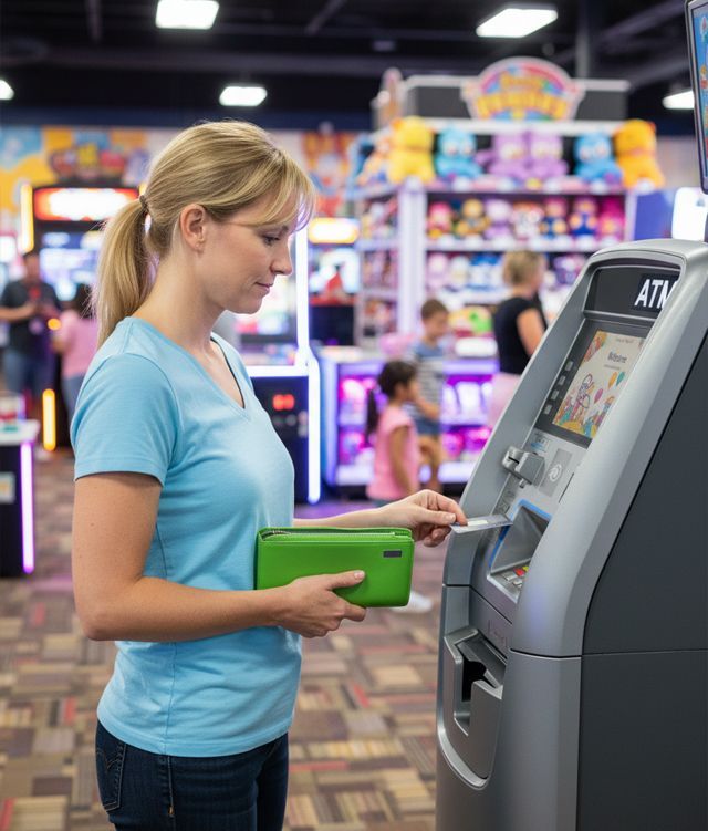ATM placement inside a St. Louis  arcade providing convenient cash access for customers