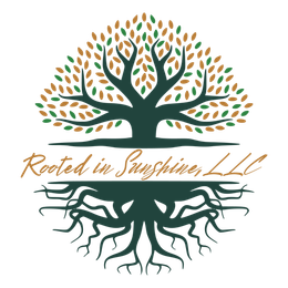 Logo: Tree with roots and leaves in green and brown, text 
