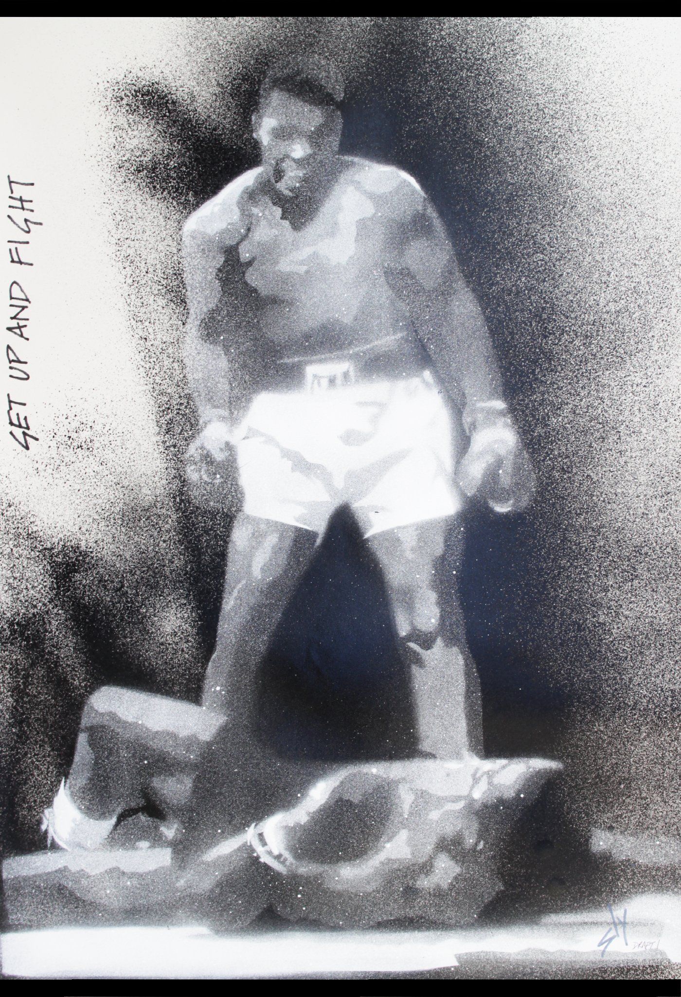 Urban Pop art by Sly - get up and fight