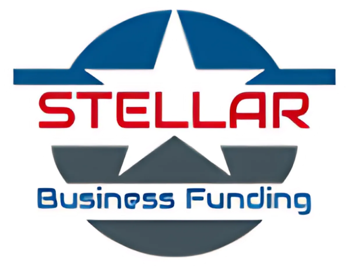 A logo for stellar business funding with a star in the middle