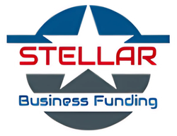 A logo for stellar business funding with a star in the middle