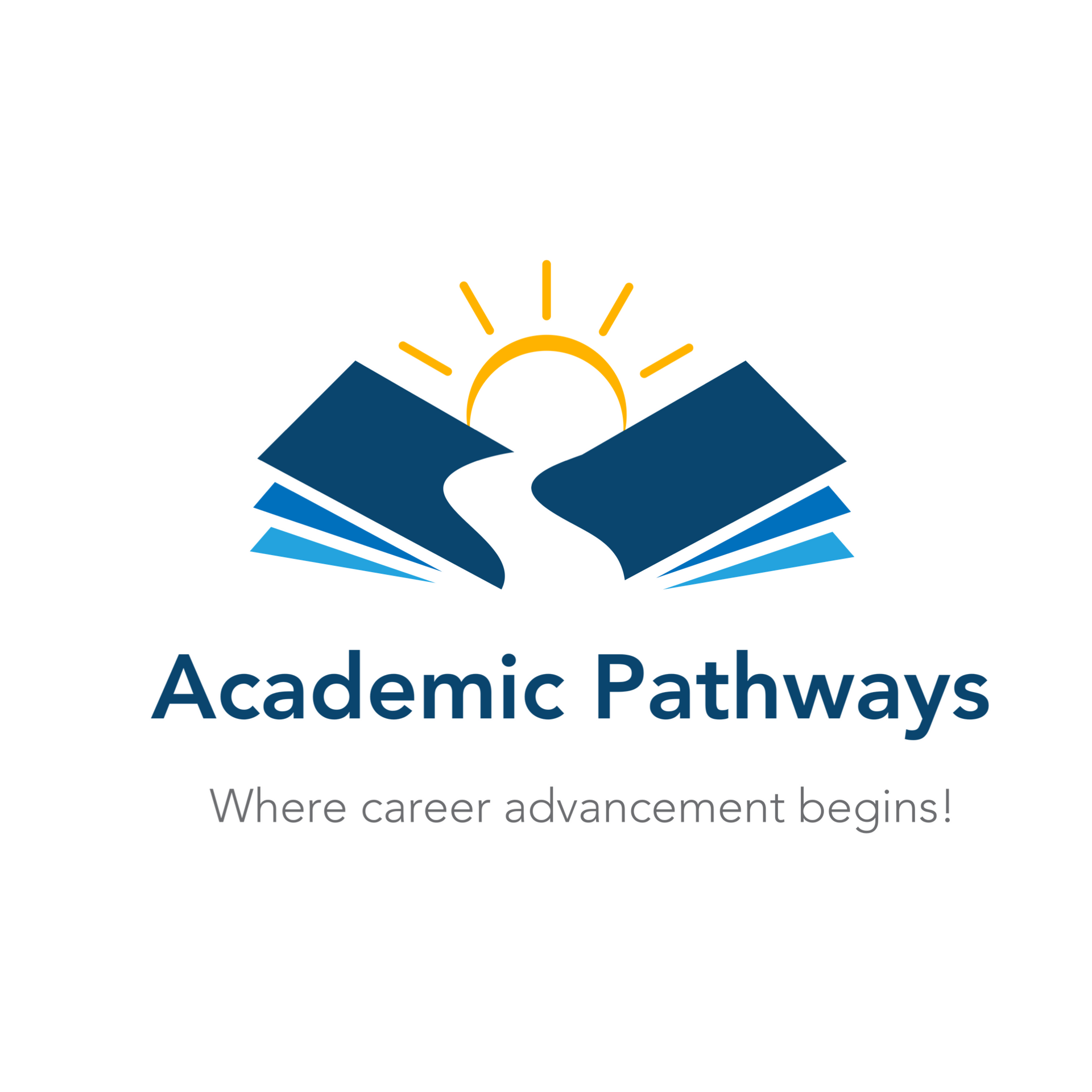 A logo for academic pathways where career advancement begins.