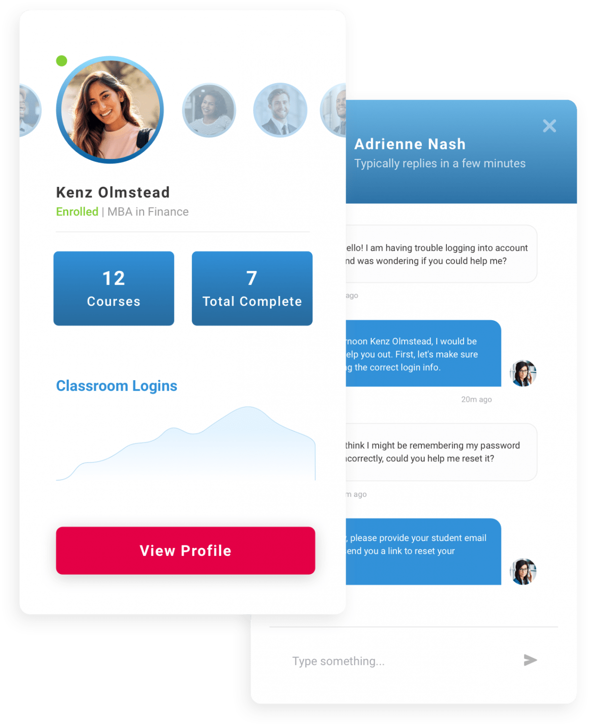 A screenshot of a person 's profile on a website.