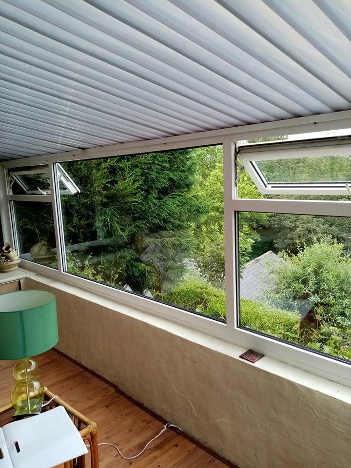 Newly fitting of window in a balcony