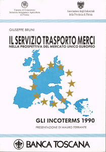 A book titled il servizio trasporto merci nella prospettiva del mercato unico europeo