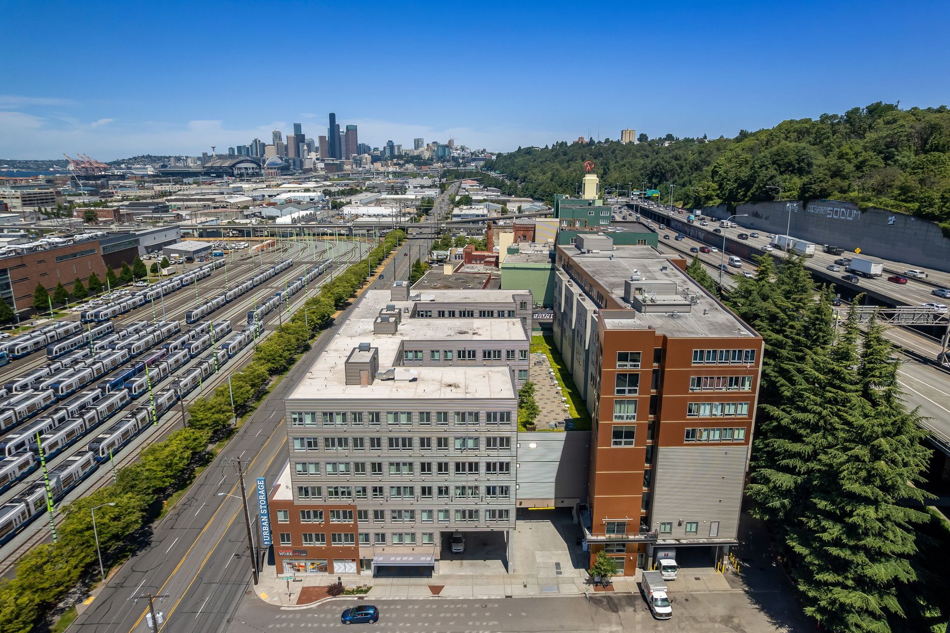 exterior photo of the old rainier brewery