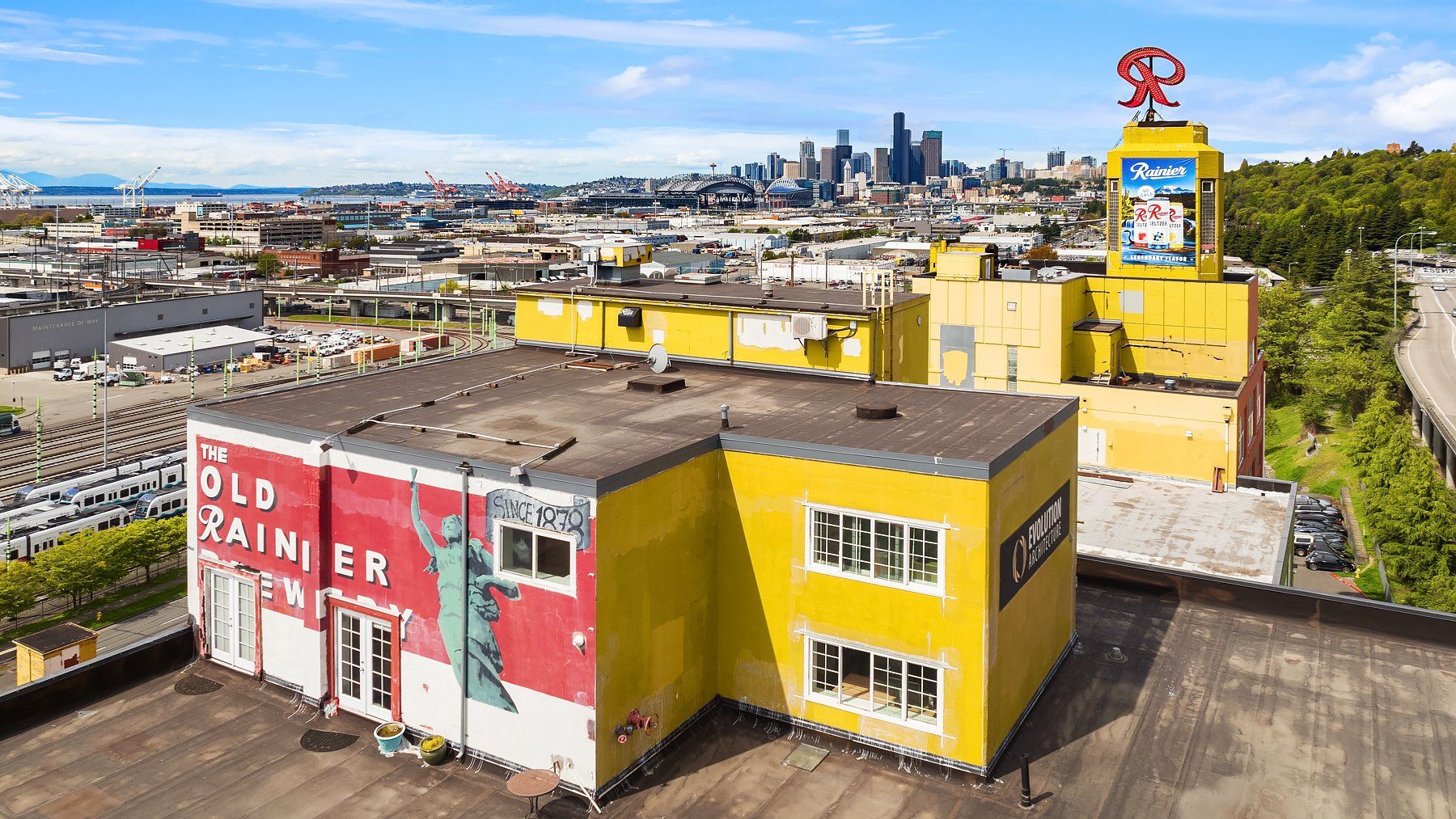 Photo of The Old Rainier Brewery from above