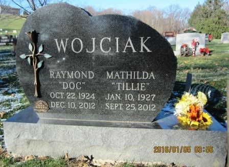 black granite headstone