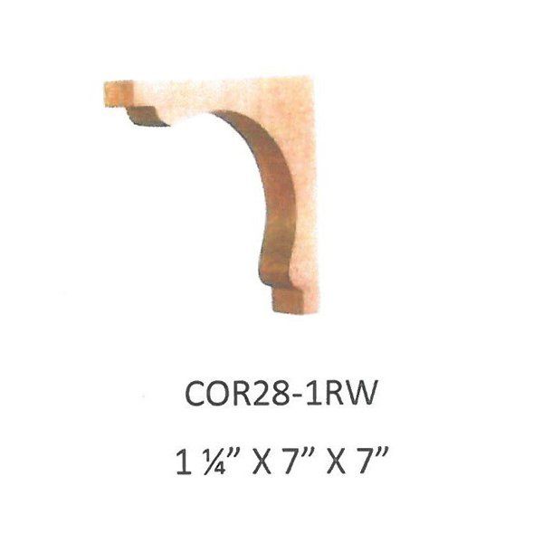 Cor28-1rw is a picture of a wooden shelf bracket
