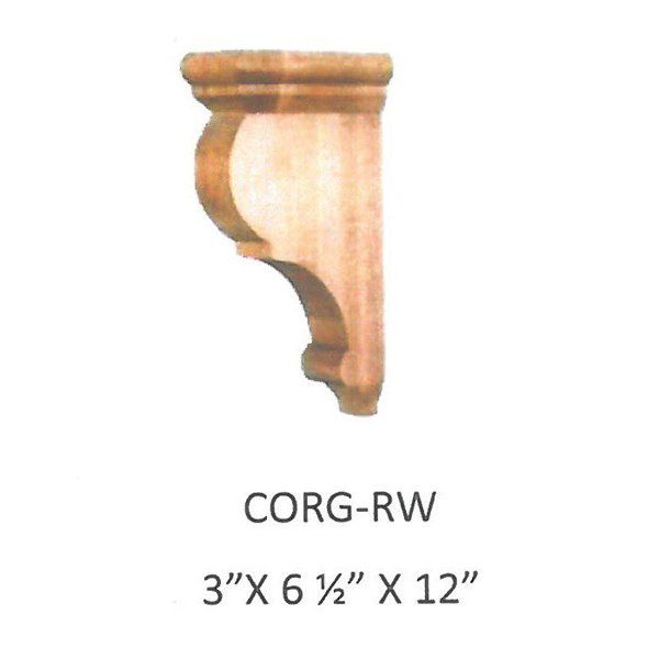 A picture of a wooden shelf bracket that is 3 