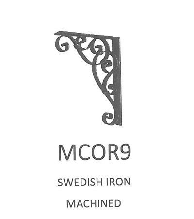 A picture of a swedish iron machined shelf bracket.