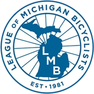The logo for the league of michigan bicyclists