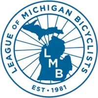 The logo for the league of michigan bicyclists