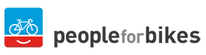 A logo for people for bikes with a bicycle on it