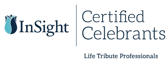 Logo for InSight Certified Celebrants: a tulip graphic, text reads 