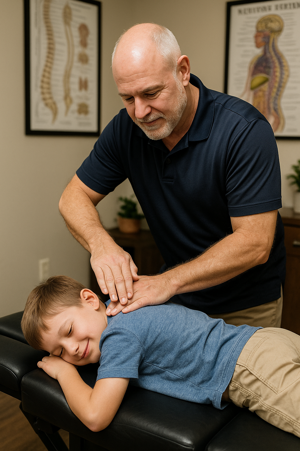 Gentle spinal adjustment for kids at McNamara Health & Wellness