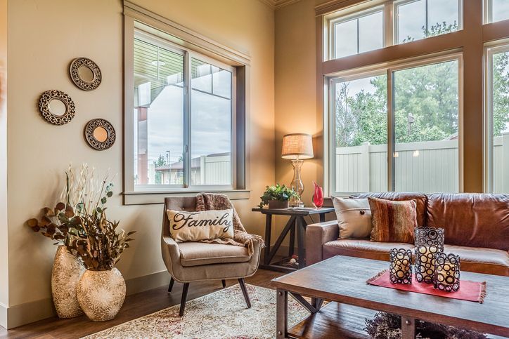 Cozy family room section