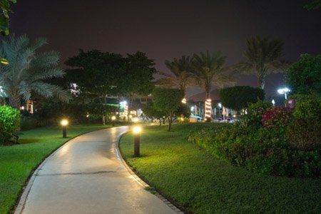 Night Lighting Walkway — Landscape Design Services, Milton, NY