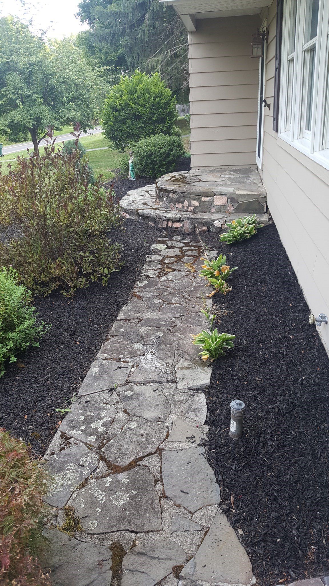 Before Photo of a Walkway — Top Seed Landscape Design Inc #2 — Milton, NY