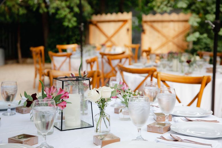 Beautifully designed table at party event