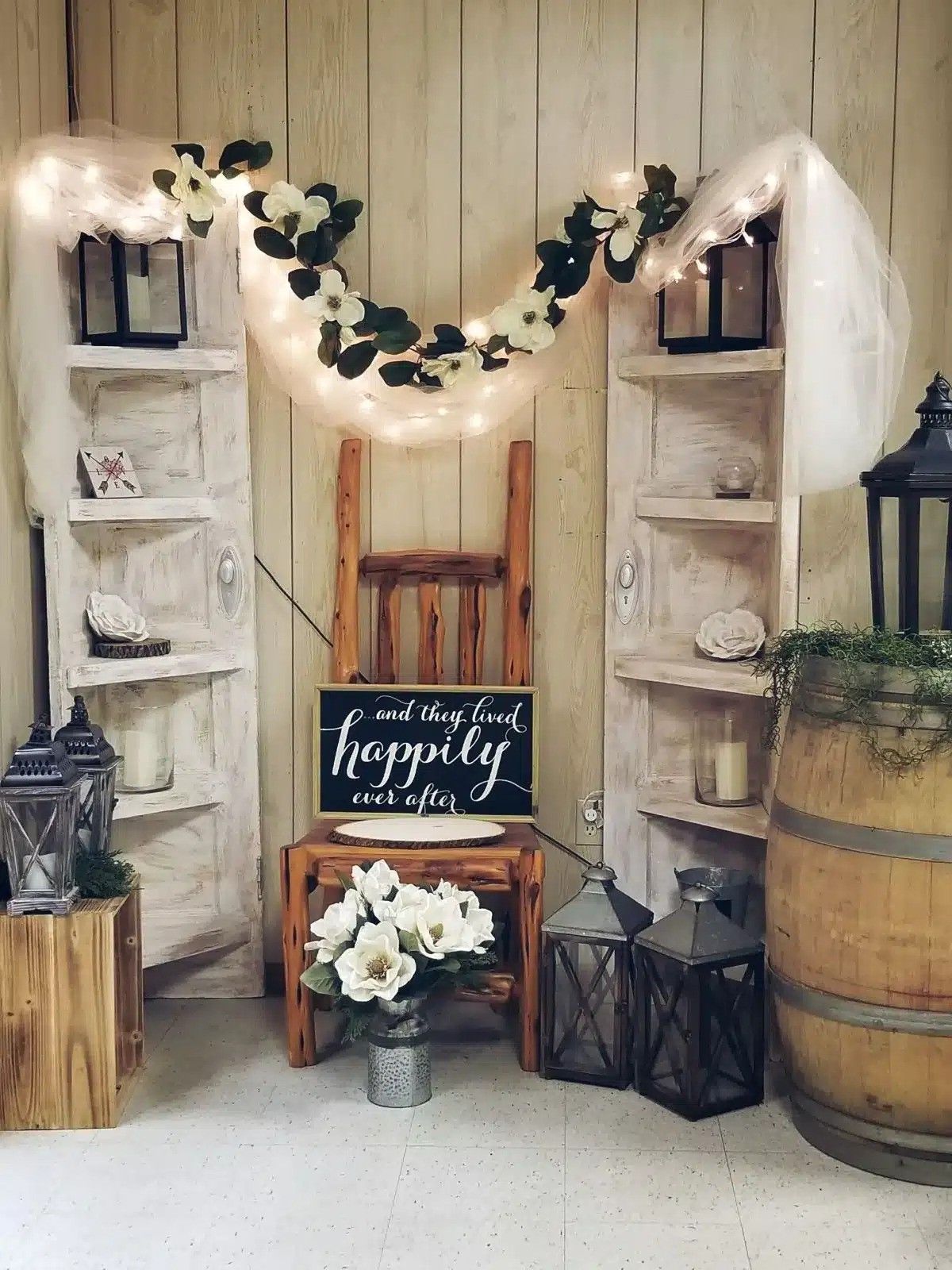 Whimsical wedding ceremony & reception decor at Hobby Lobby