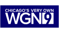Chicago 's very own wgn9 logo on a blue background