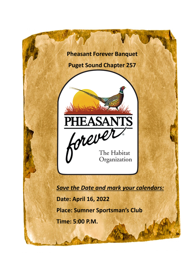 Pheasants Flyer — Tacoma, WA — Pheasants Forever
