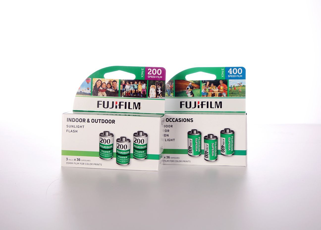 Fuji 200 & 400 3 packs of 35mm film