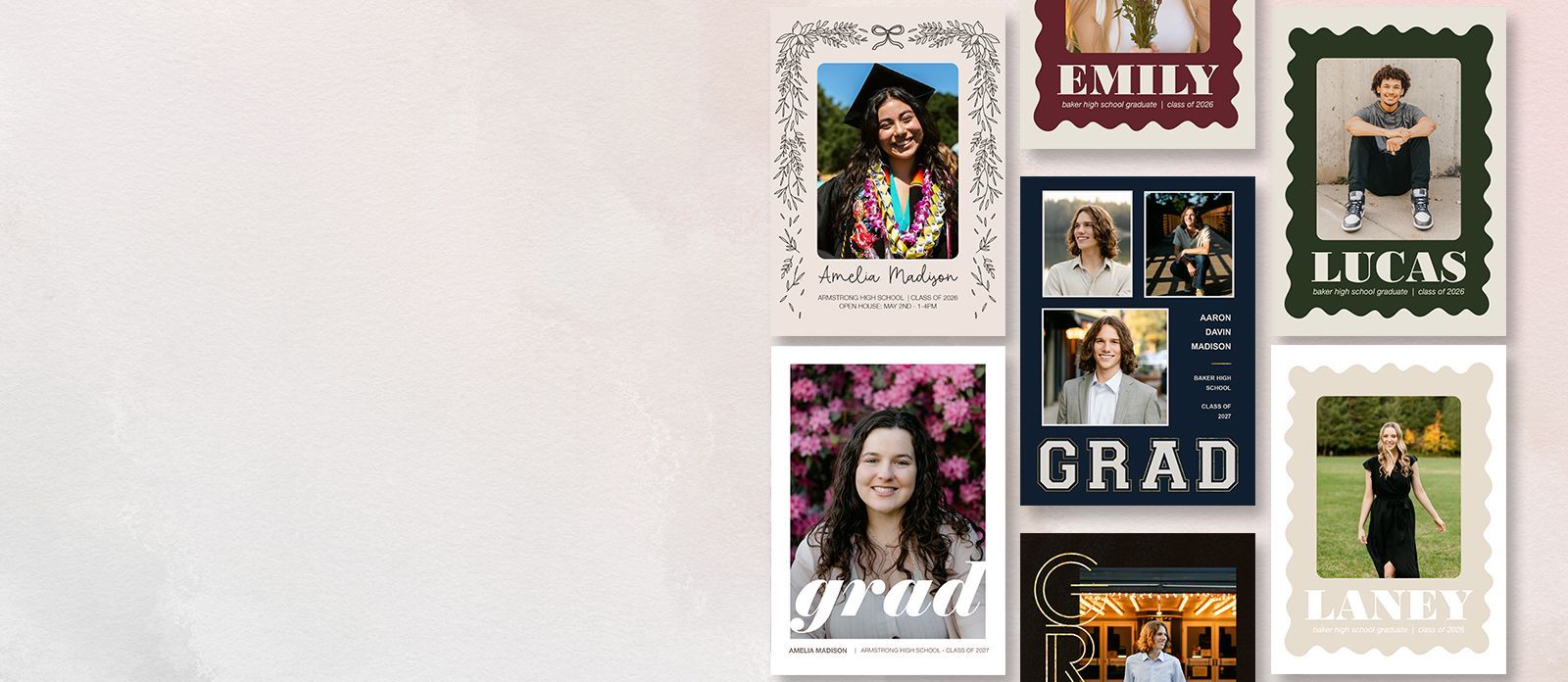 Graduation card's banner for 2024 graduates