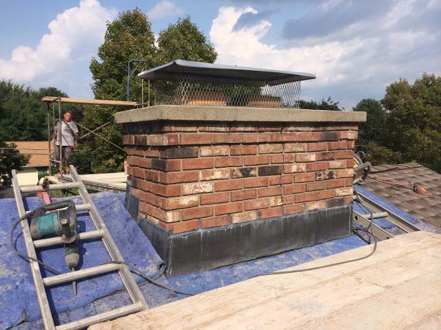 Repairing the Brick Chimney – West Springfield, MA – Rolandini Brothers Masonry