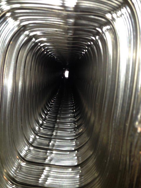 Inside of Chimney Steel Liner – West Springfield, MA – Rolandini Brothers Masonry