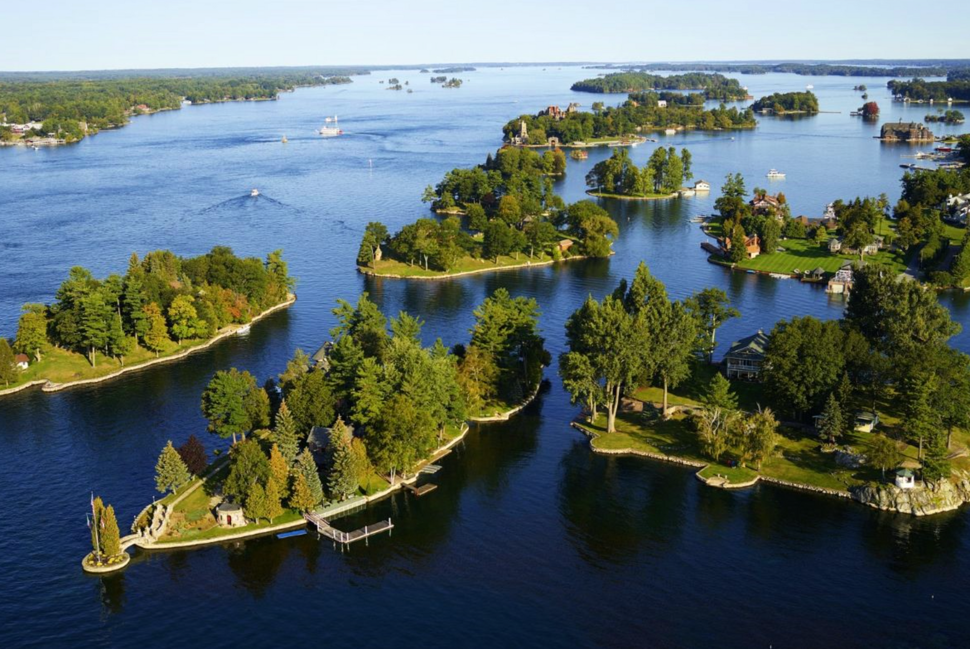 aerial photo of thousand island yacht spa
