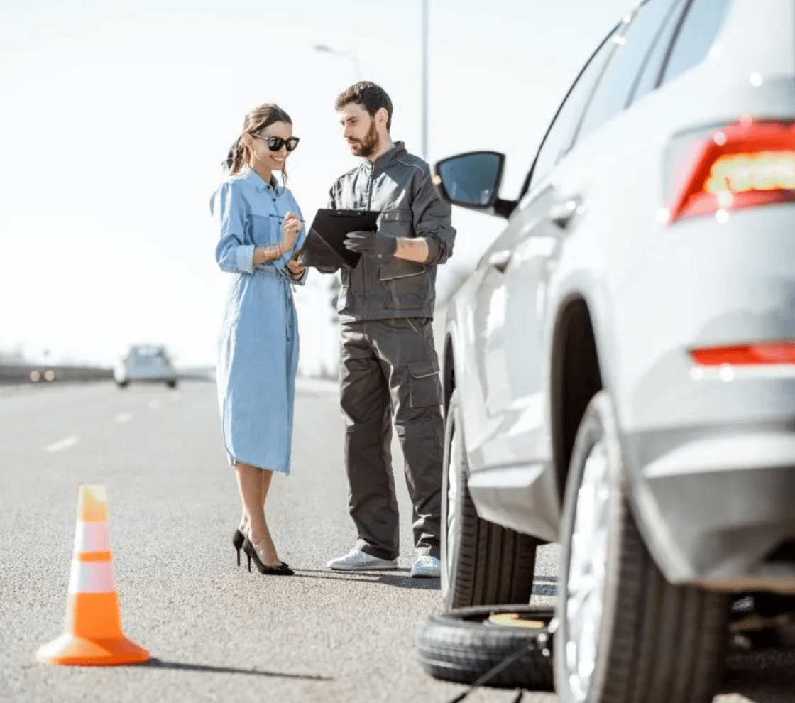 car battery is dead so towing company comes to jump the vehicle in milford mill, md
