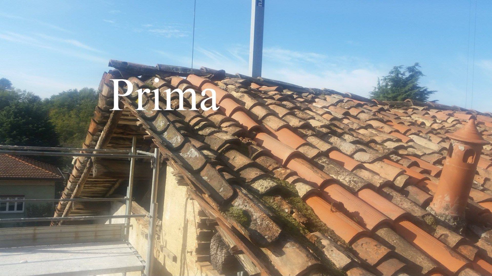 tetto prima dell'intervento dell'impresa