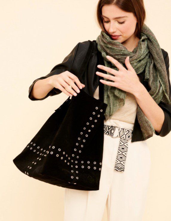 borsa nera a tracolla