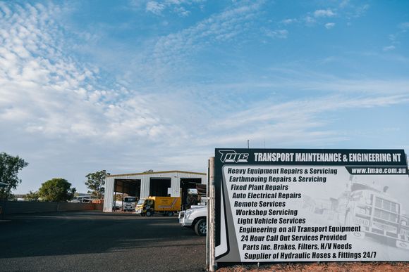TME Shop Signage — Transport Maintenance & Engineering in Braitling, NT