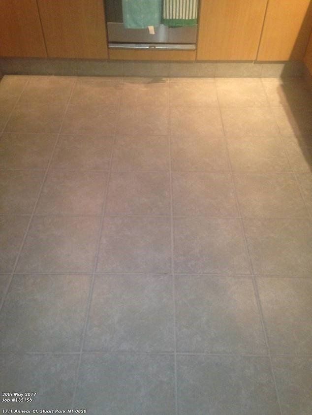 Clean kitchen tiles