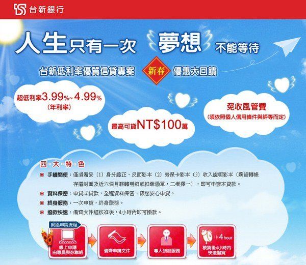 台新銀行-台新低利信貸