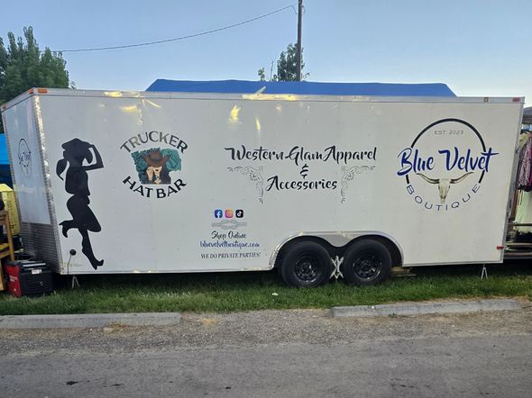 White trailer with 