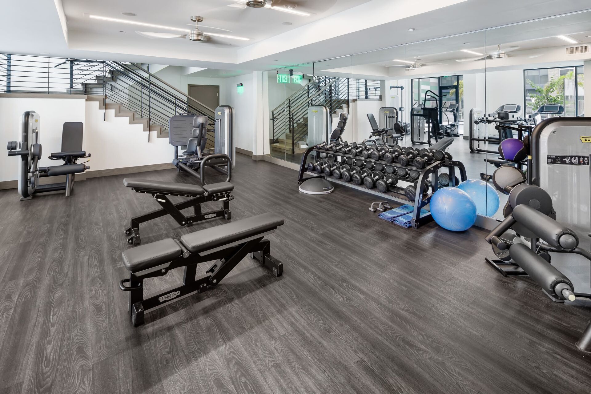 Central Station on Orange | Fitness Center with Weights and Bench