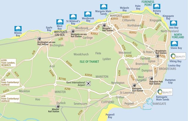 Botany Bay Kent Map Botany Bay Campers