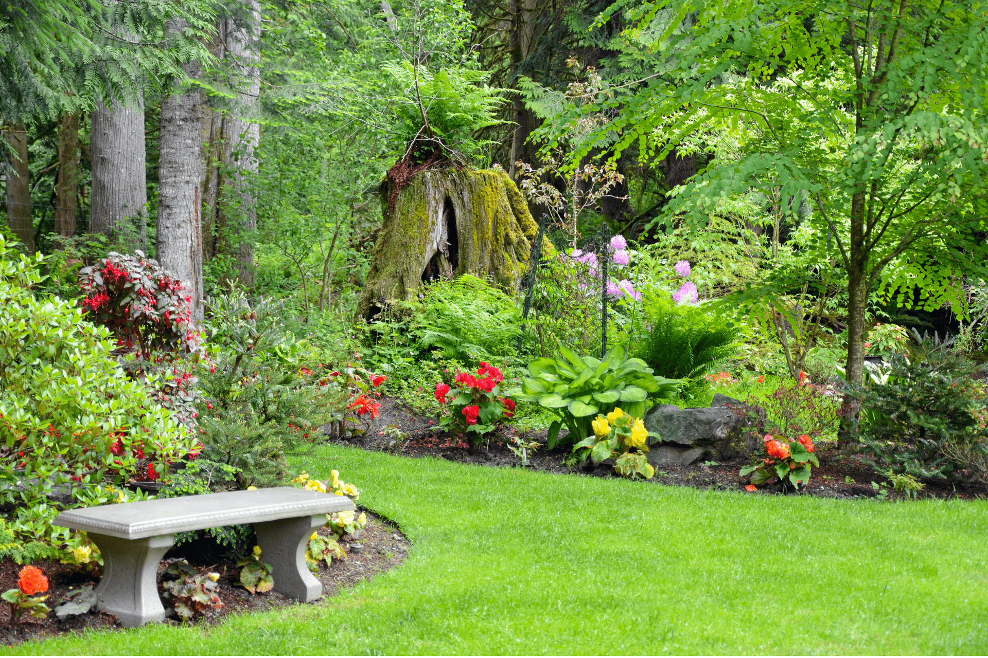 Beautiful botanical garden in Boise landscaped by Boise Landscaping Company