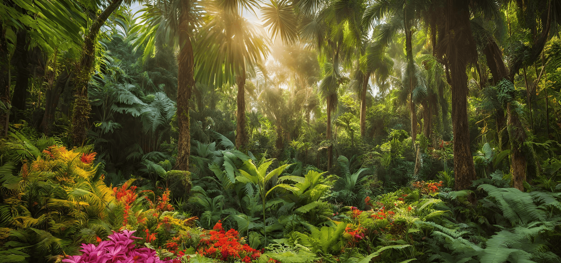 Trees in a tropical forest