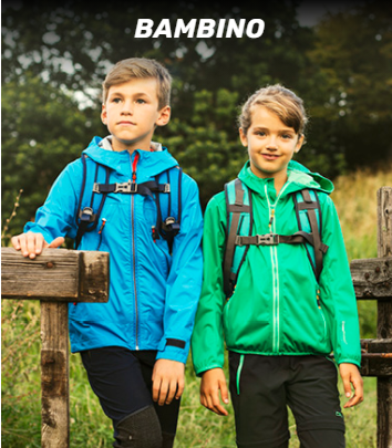Two young boys are standing next to each other on a wooden fence.