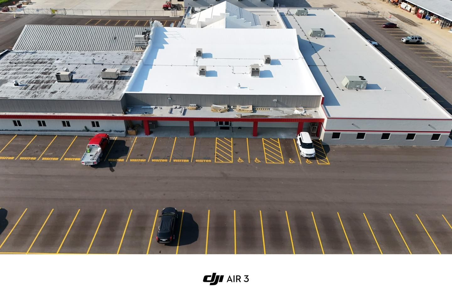 commercial warehouse with a new replacement commercial roof