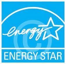 A blue energy star logo with a white star on it.